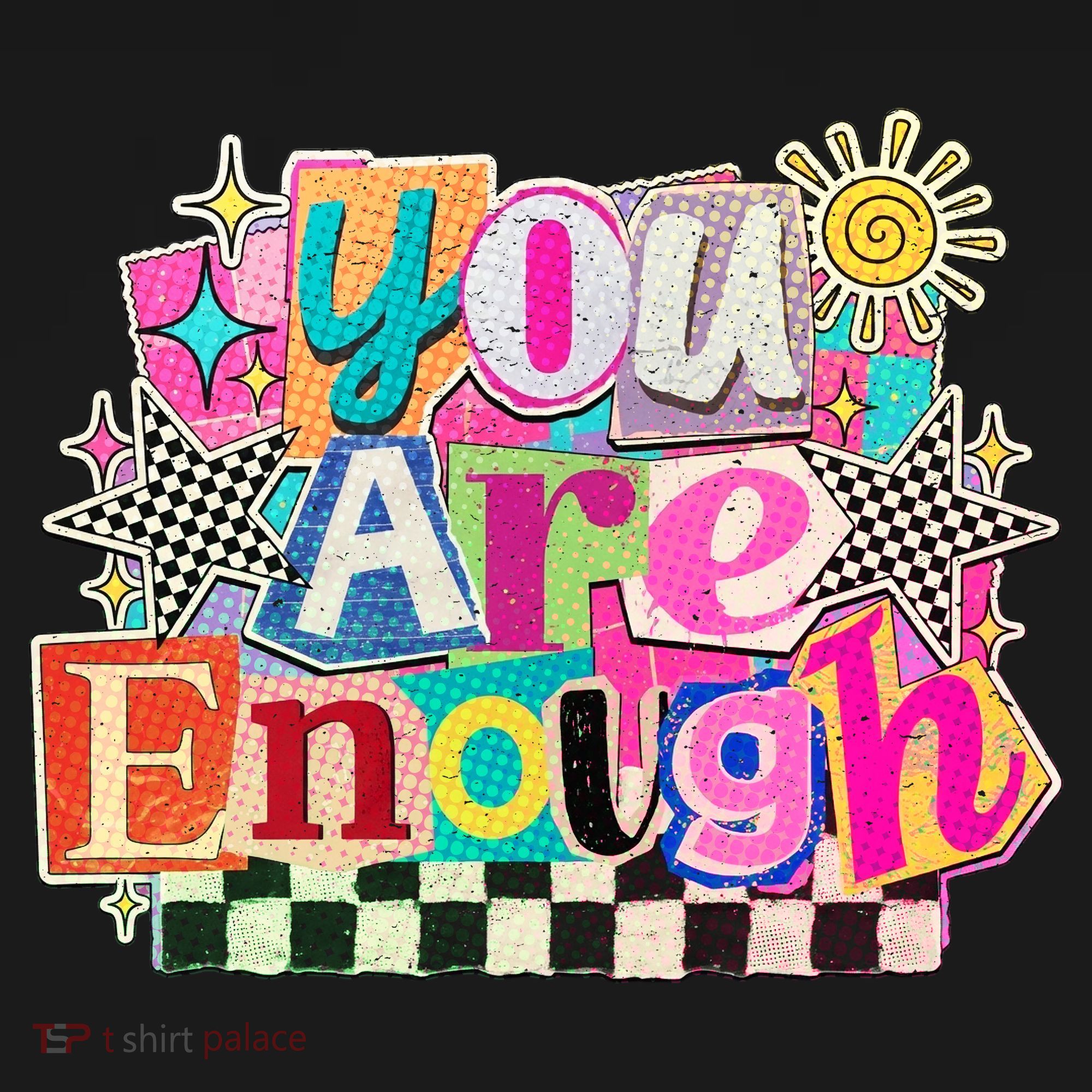 Retro You Are Enough Collage Impact Tech Backpack