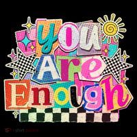 Retro You Are Enough Collage Bucket Hat thumb 4