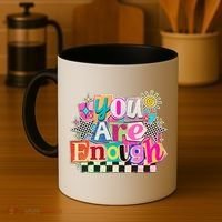 Retro You Are Enough Collage Coffee Mug thumb 4