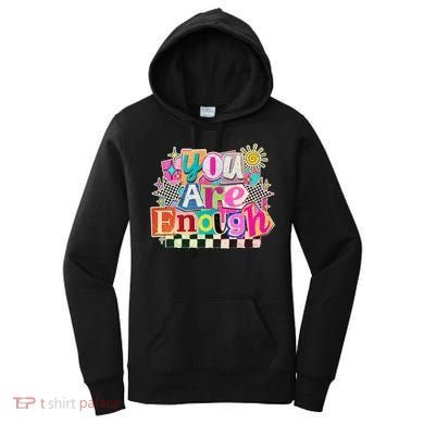 Retro You Are Enough Collage Women's Hoodie