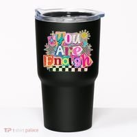 Retro You Are Enough Collage Tumbler thumb 0
