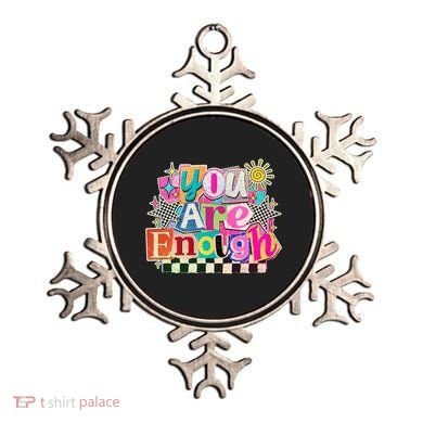 Retro You Are Enough Collage Ornament