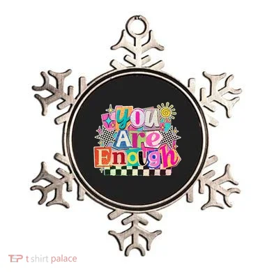 Retro You Are Enough Collage Ornament