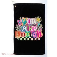 Retro You Are Enough Collage Golf Towel thumb 0
