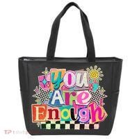 Retro You Are Enough Collage Tote Bag thumb 0