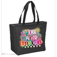 Retro You Are Enough Collage Tote Bag thumb 2