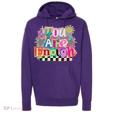 Retro You Are Enough Collage Hoodie