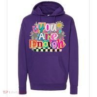 Retro You Are Enough Collage Hoodie thumb 0