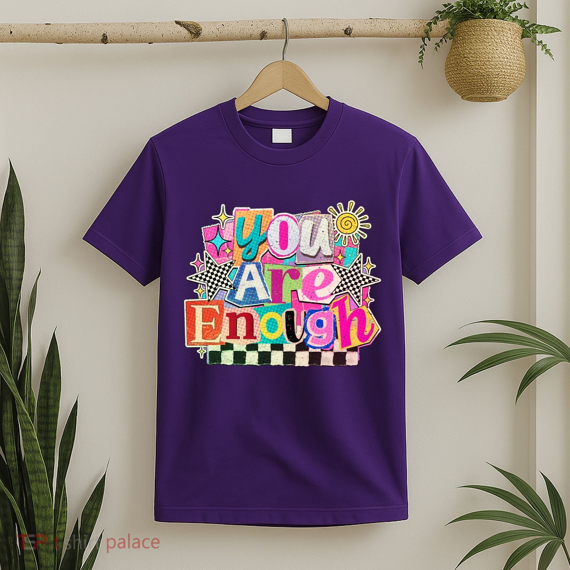 Retro You Are Enough Collage T-Shirt