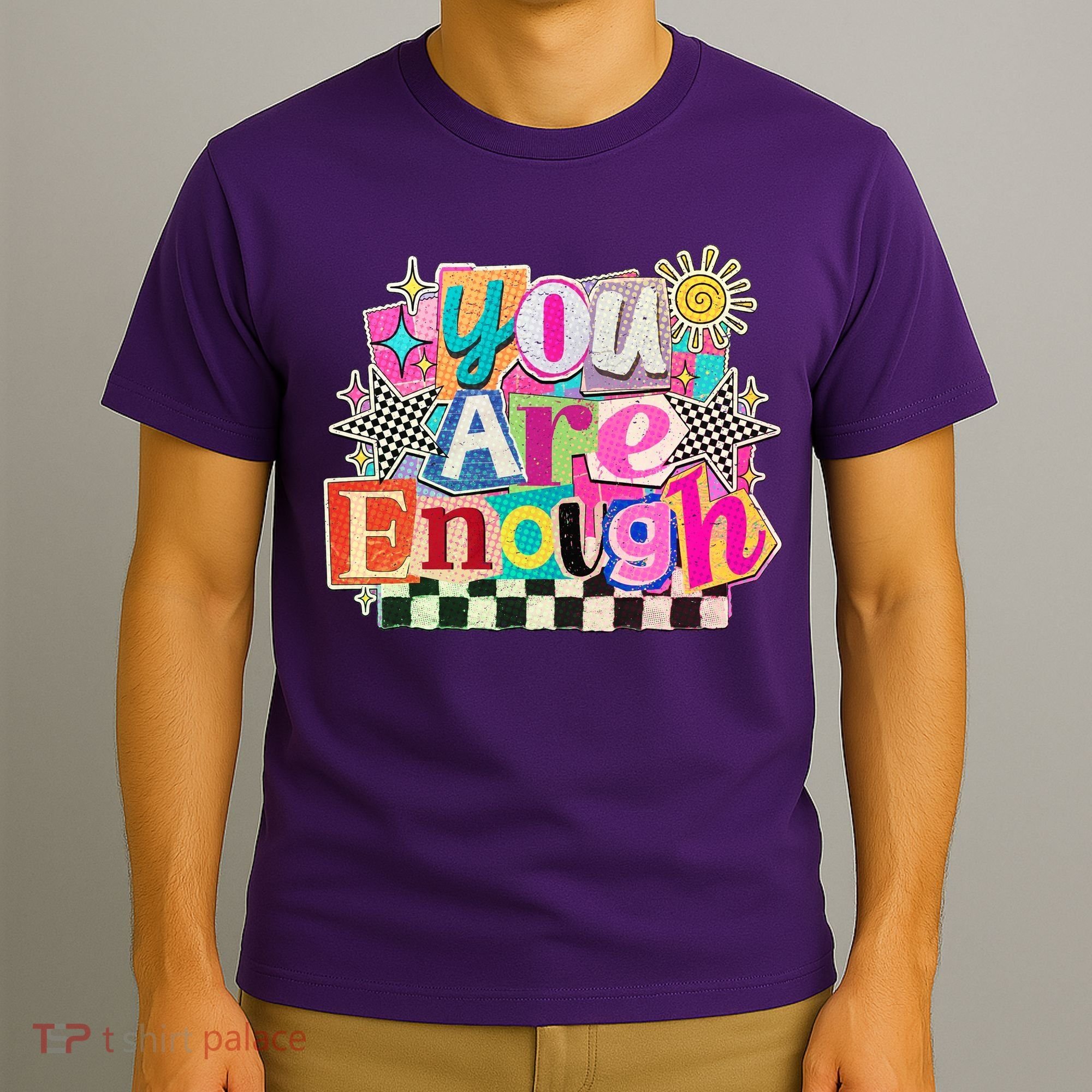 Retro You Are Enough Collage T-Shirt