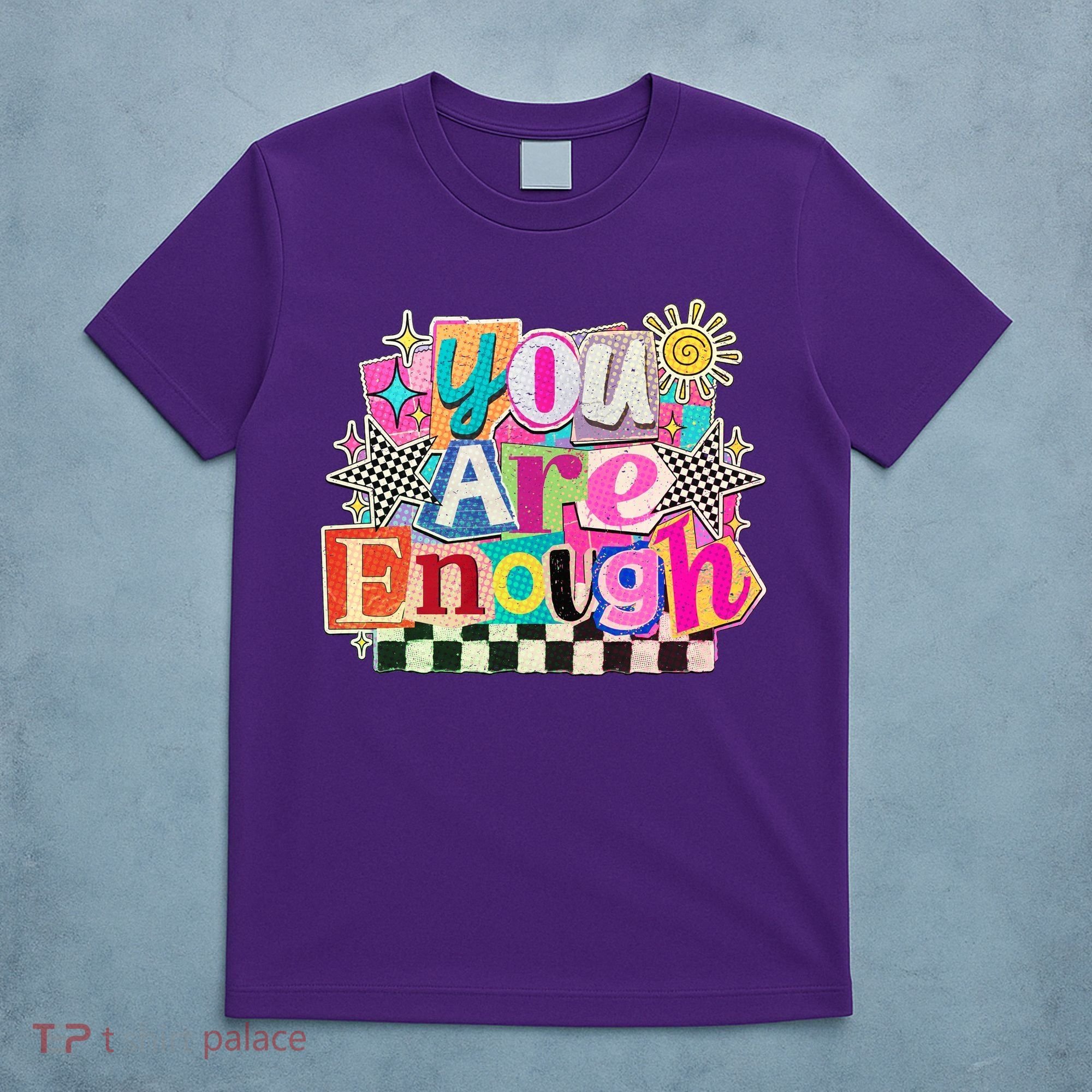 Retro You Are Enough Collage T-Shirt