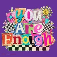 Retro You Are Enough Collage Hat thumb 2