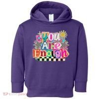 Retro You Are Enough Collage Toddler Hoodie thumb 0