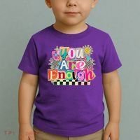 Retro You Are Enough Collage Toddler T-Shirt thumb 2