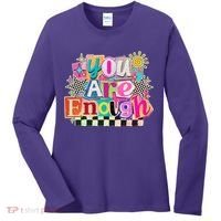 Retro You Are Enough Collage Women's Long Sleeve Shirt thumb 0