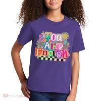 Retro You Are Enough Collage Kids T-Shirt thumb 2