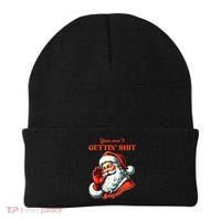 Retro You AinT Getting Shit Funny Santa Christmas Clothing Beanie thumb 0
