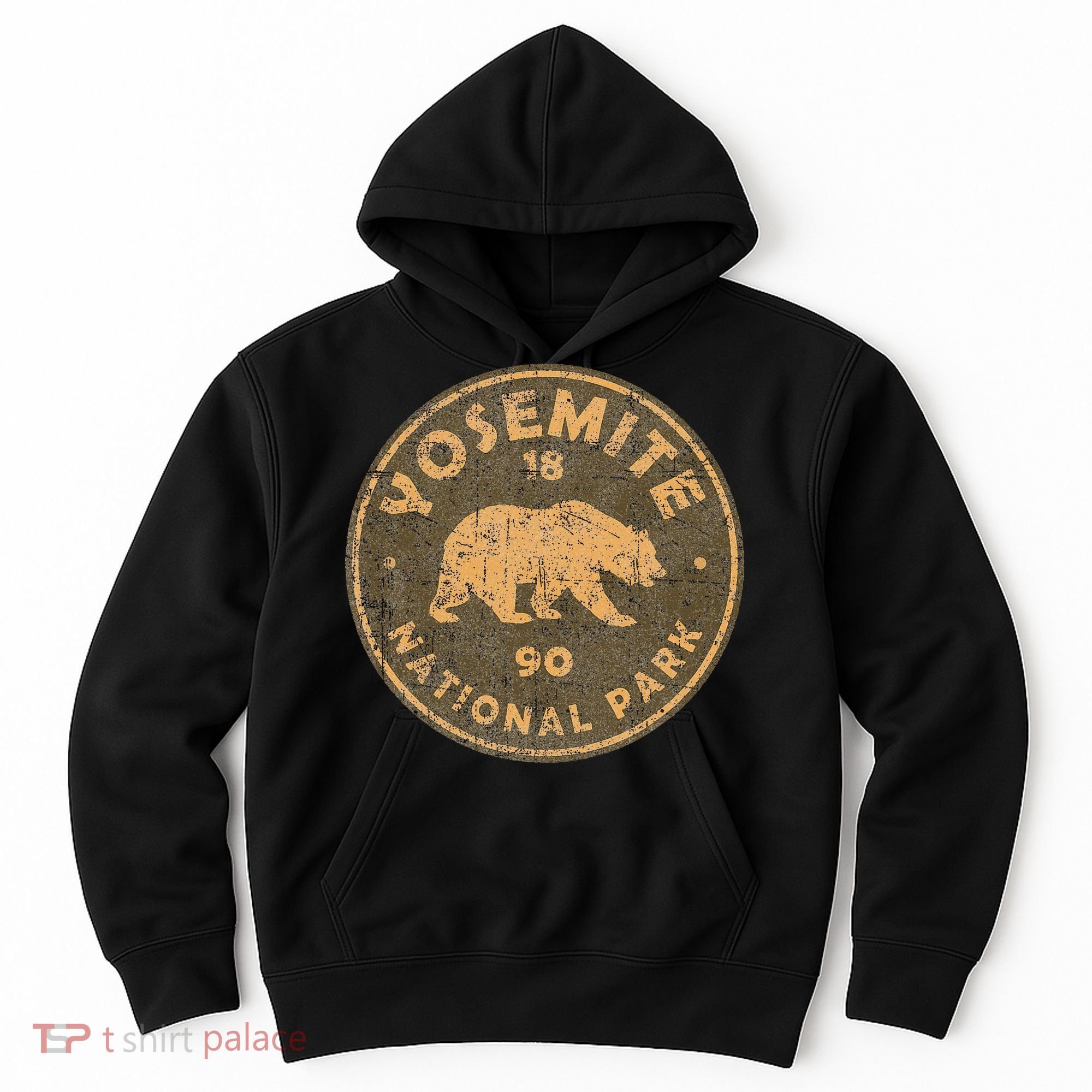 Retro Yosemite California Established 1890 National Park Hoodie