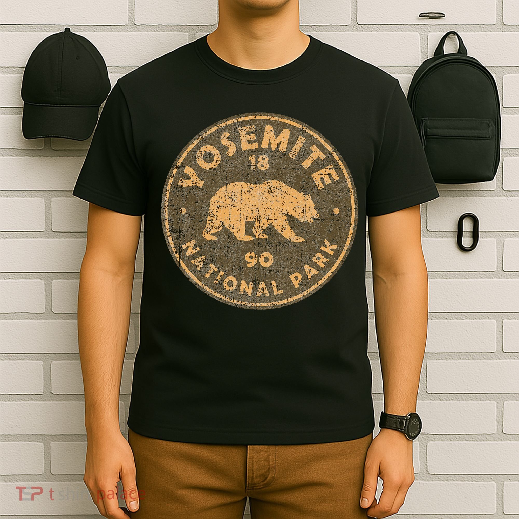 Retro Yosemite California Established 1890 National Park T-Shirt
