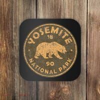 Retro Yosemite California Established 1890 National Park Coaster thumb 0