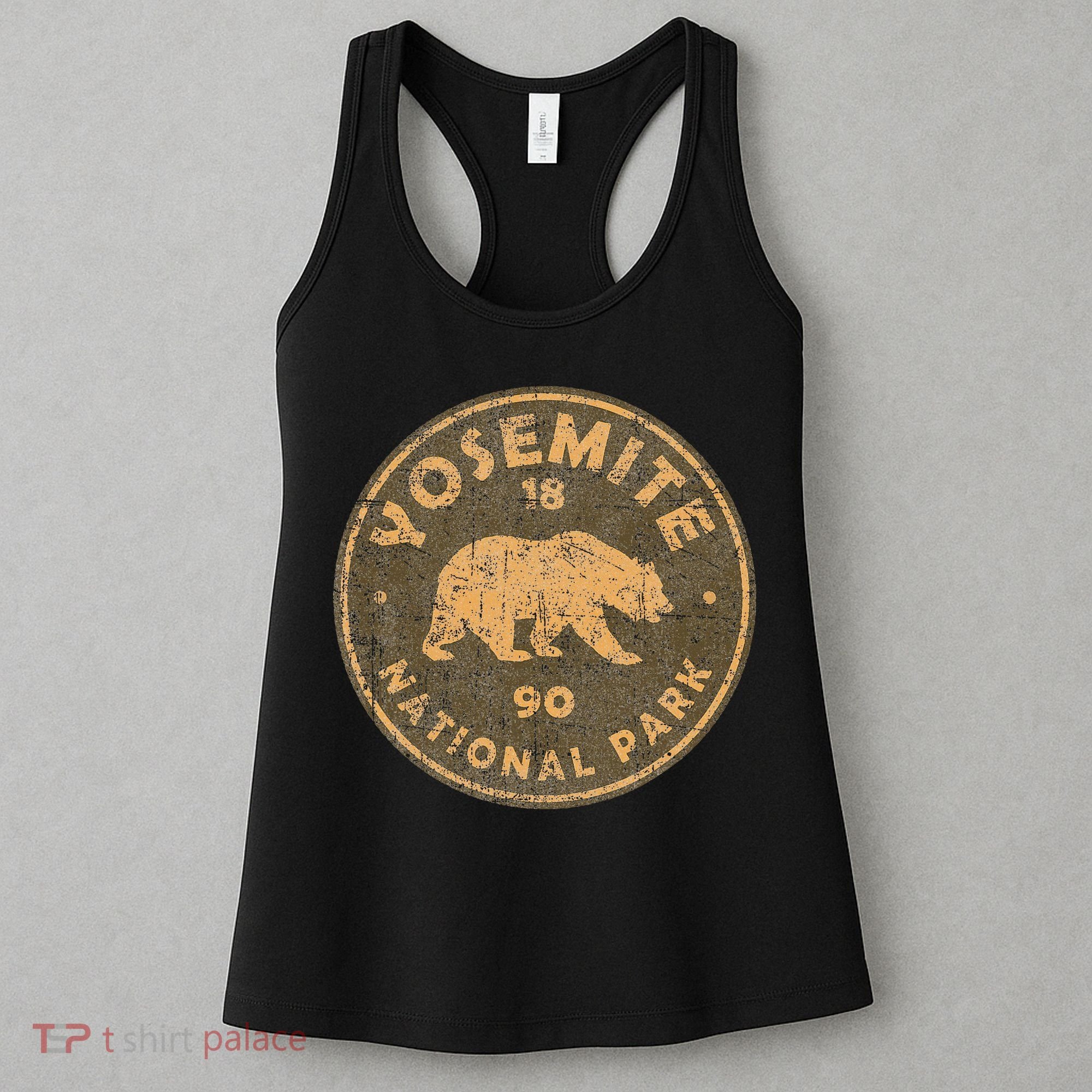 Retro Yosemite California Established 1890 National Park Women's Tank Top