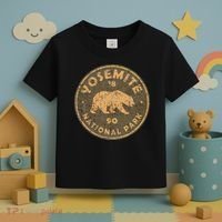 Retro Yosemite California Established 1890 National Park Toddler T-Shirt thumb 3