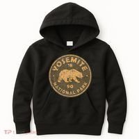 Retro Yosemite California Established 1890 National Park Kids Hoodie thumb 0