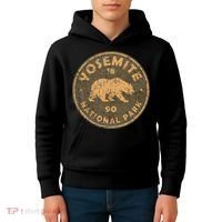 Retro Yosemite California Established 1890 National Park Kids Hoodie thumb 4