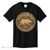 Retro Yosemite California Established 1890 National Park Kids T-Shirt thumb 0