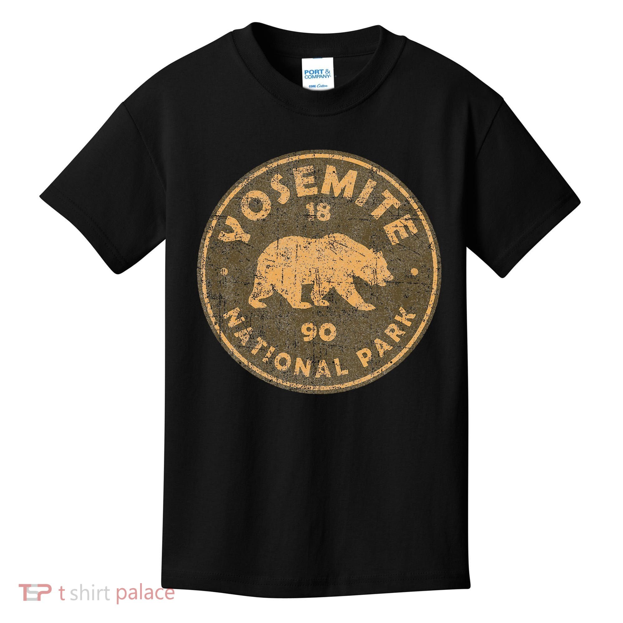 Retro Yosemite California Established 1890 National Park Kids T-Shirt