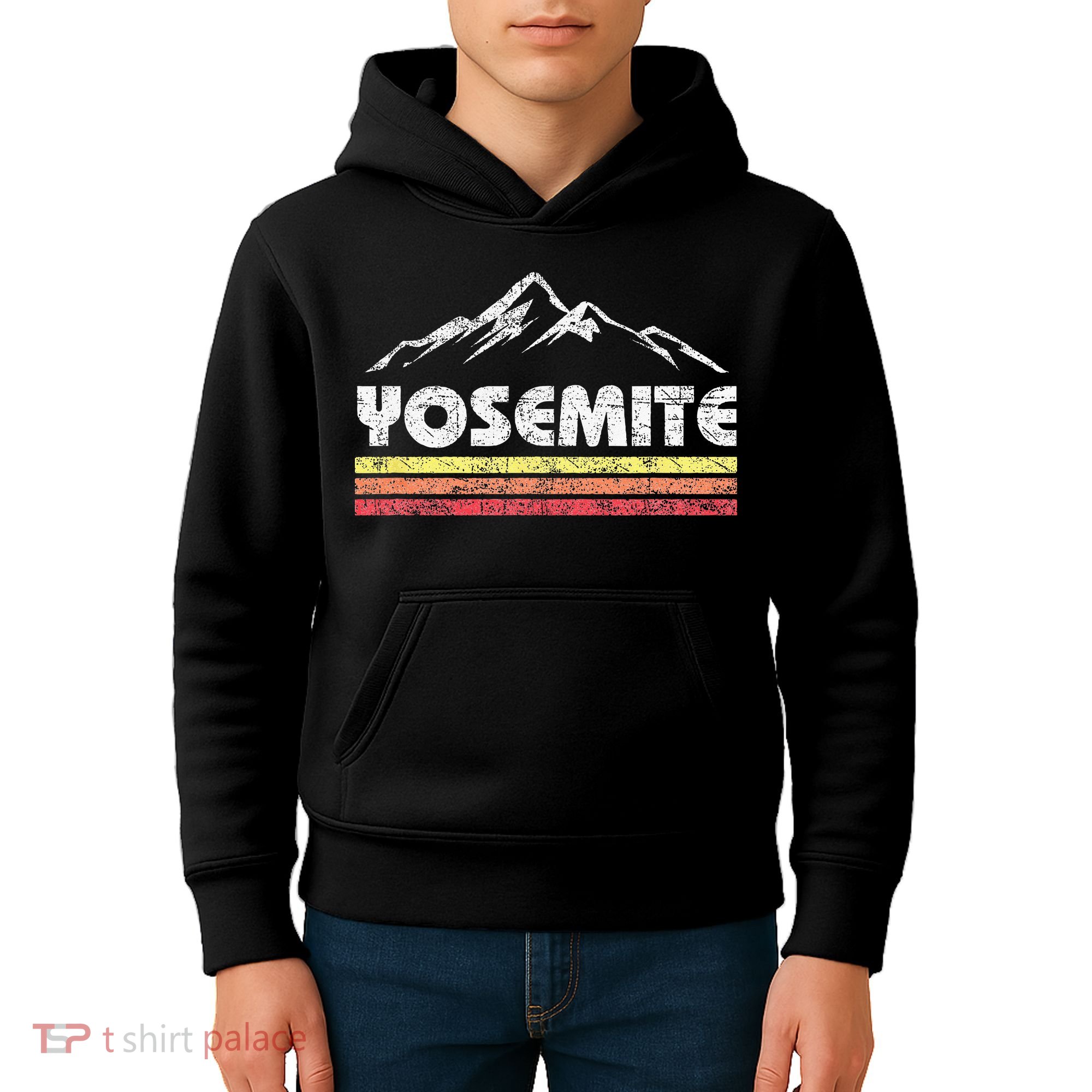 Retro Yosemite California Vintage National Park Souvenir Kids Hoodie