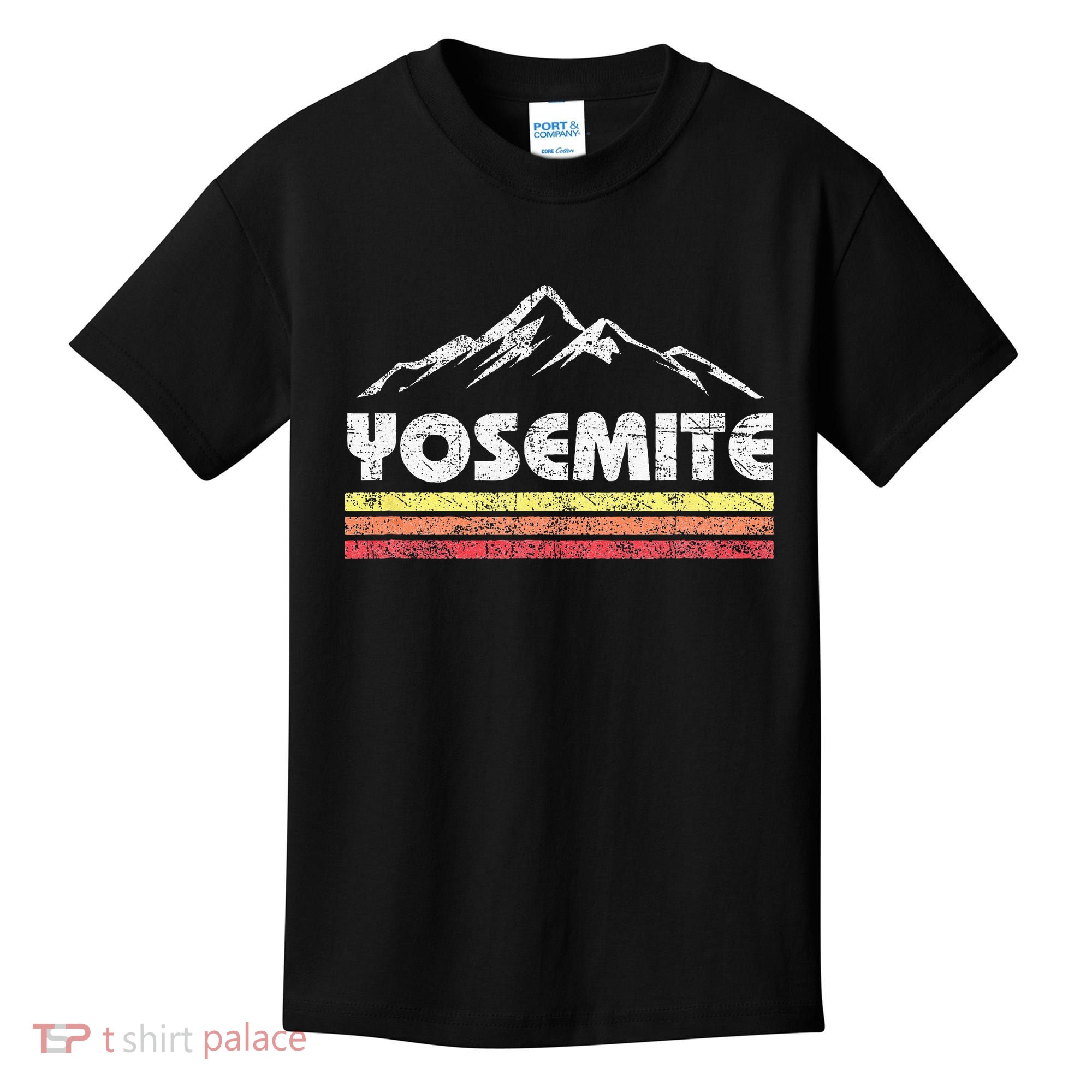 Retro Yosemite California Vintage National Park Souvenir Kids T-Shirt