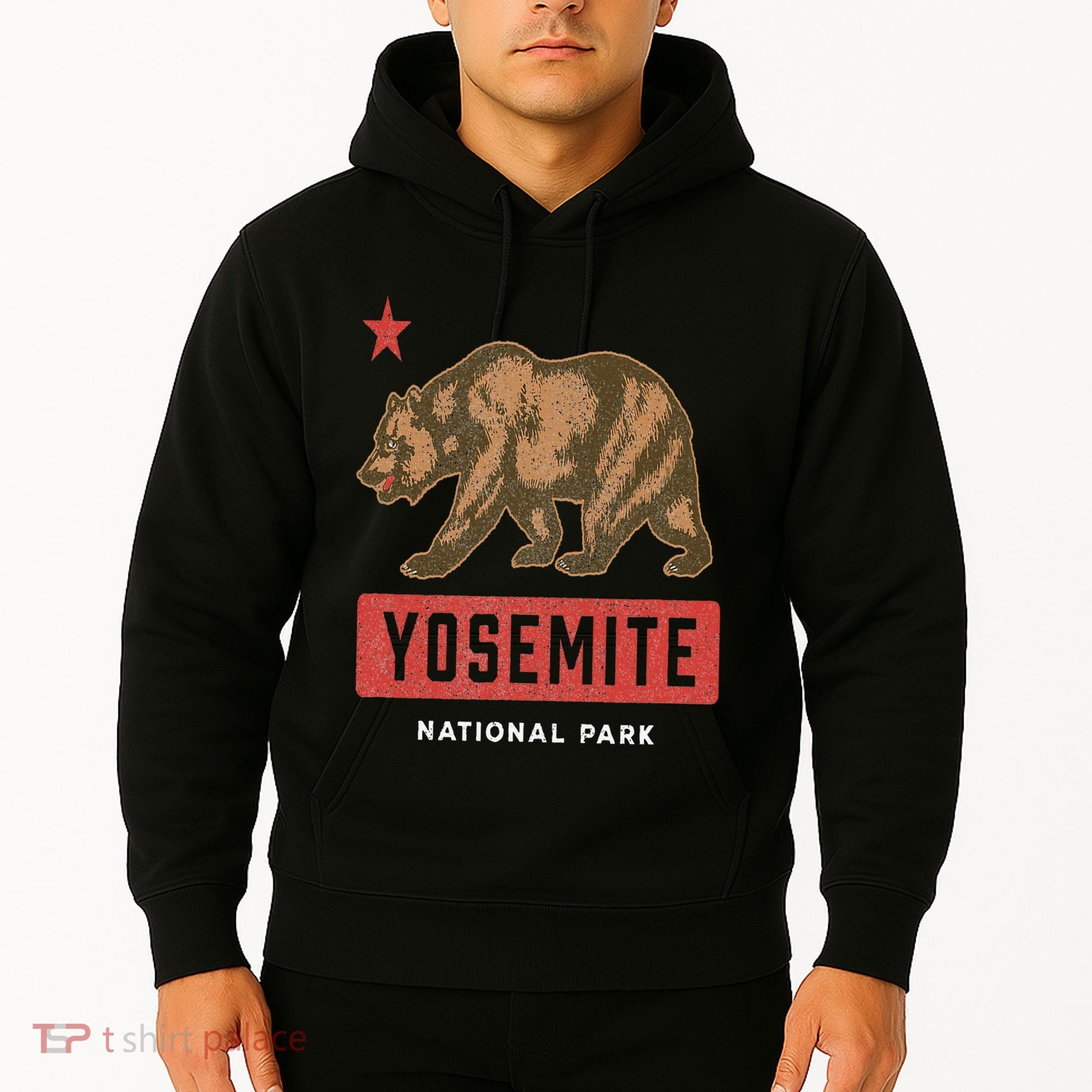 Retro Yosemite California Established 1890 National Park Hoodie