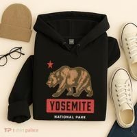 Retro Yosemite California Established 1890 National Park Hoodie thumb 4