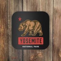 Retro Yosemite California Established 1890 National Park Coaster thumb 0