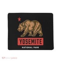 Retro Yosemite California Established 1890 National Park Mousepad thumb 0
