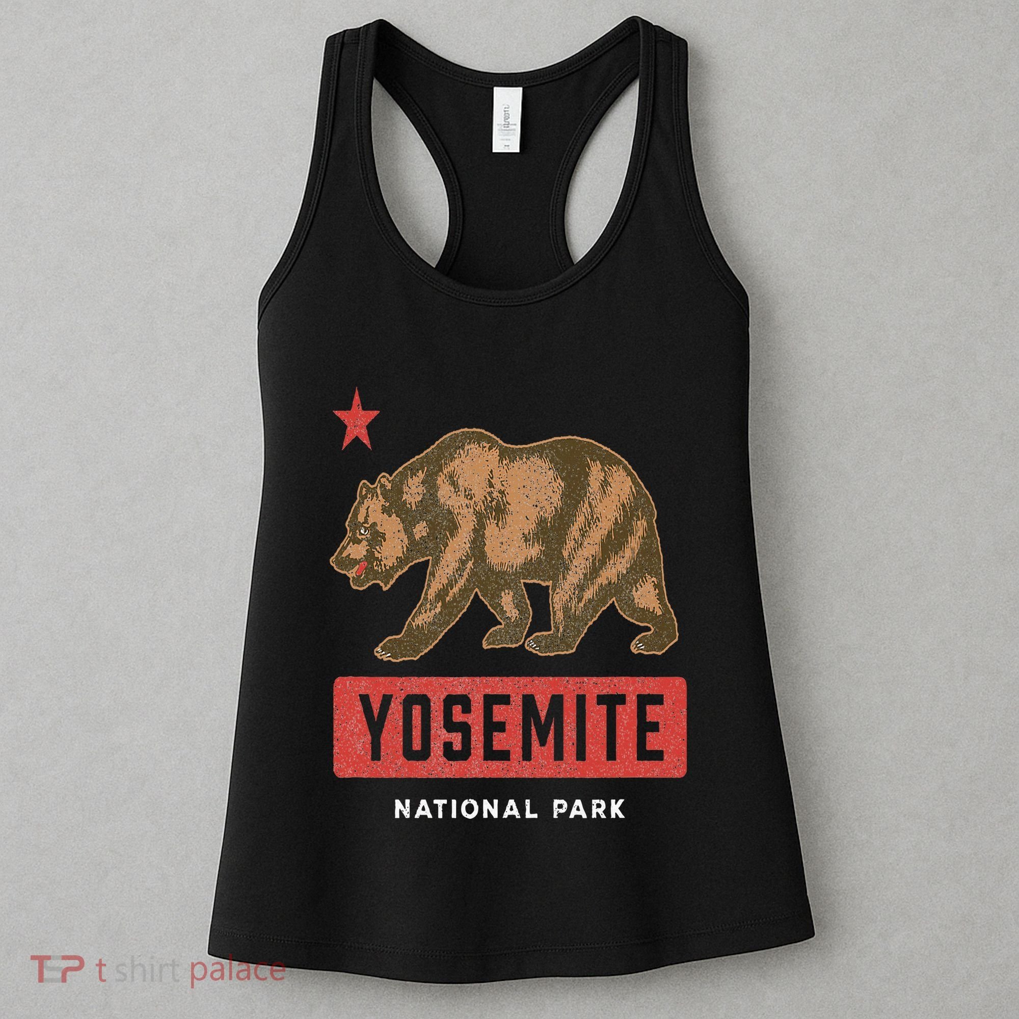 Retro Yosemite California Established 1890 National Park Women's Tank Top