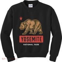 Retro Yosemite California Established 1890 National Park Kids Sweatshirt thumb 0