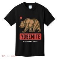 Retro Yosemite California Established 1890 National Park Kids T-Shirt thumb 0