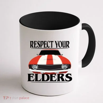 Respect Your Elders Classic Car Coffee Mug back