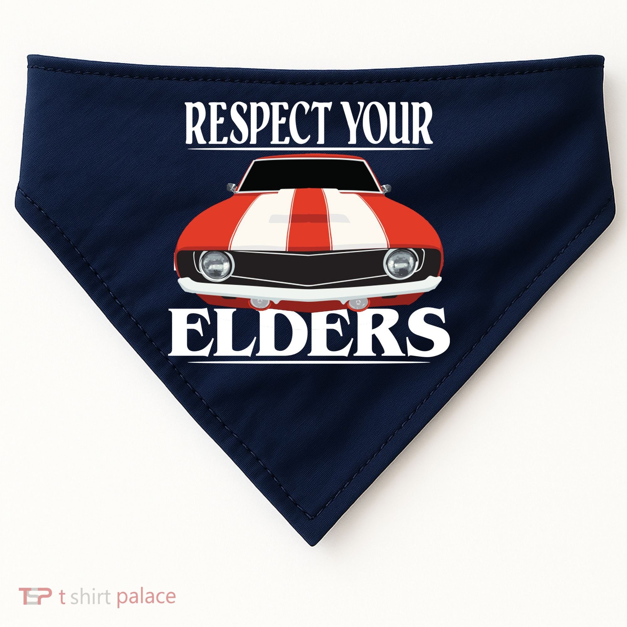 Respect Your Elders Classic Car USA-Made Doggie Bandana