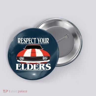Respect Your Elders Classic Car Button