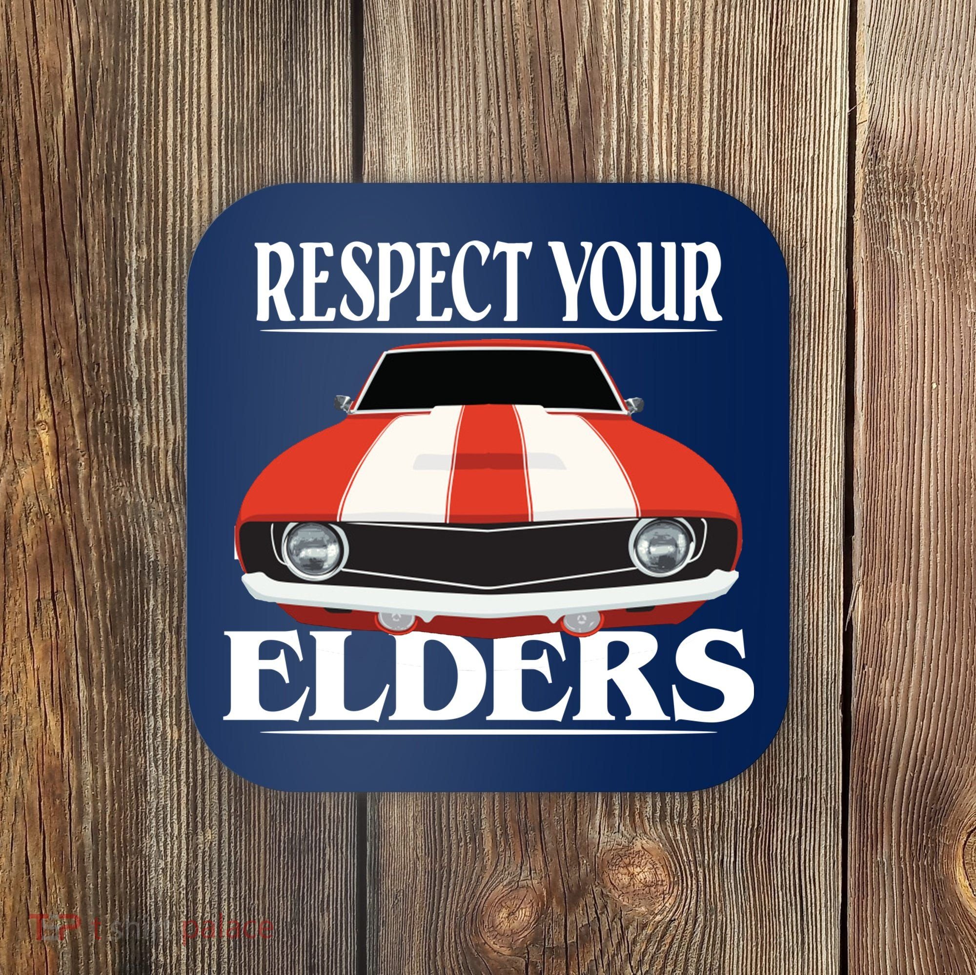 Respect Your Elders Classic Car Coaster