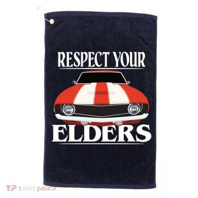 Respect Your Elders Classic Car Golf Towel