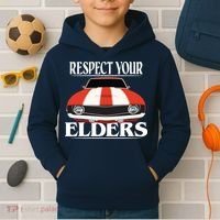 Respect Your Elders Classic Car Kids Hoodie thumb 2