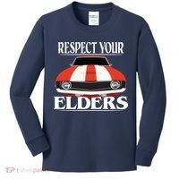 Respect Your Elders Classic Car Kids Long Sleeve Shirt thumb 0