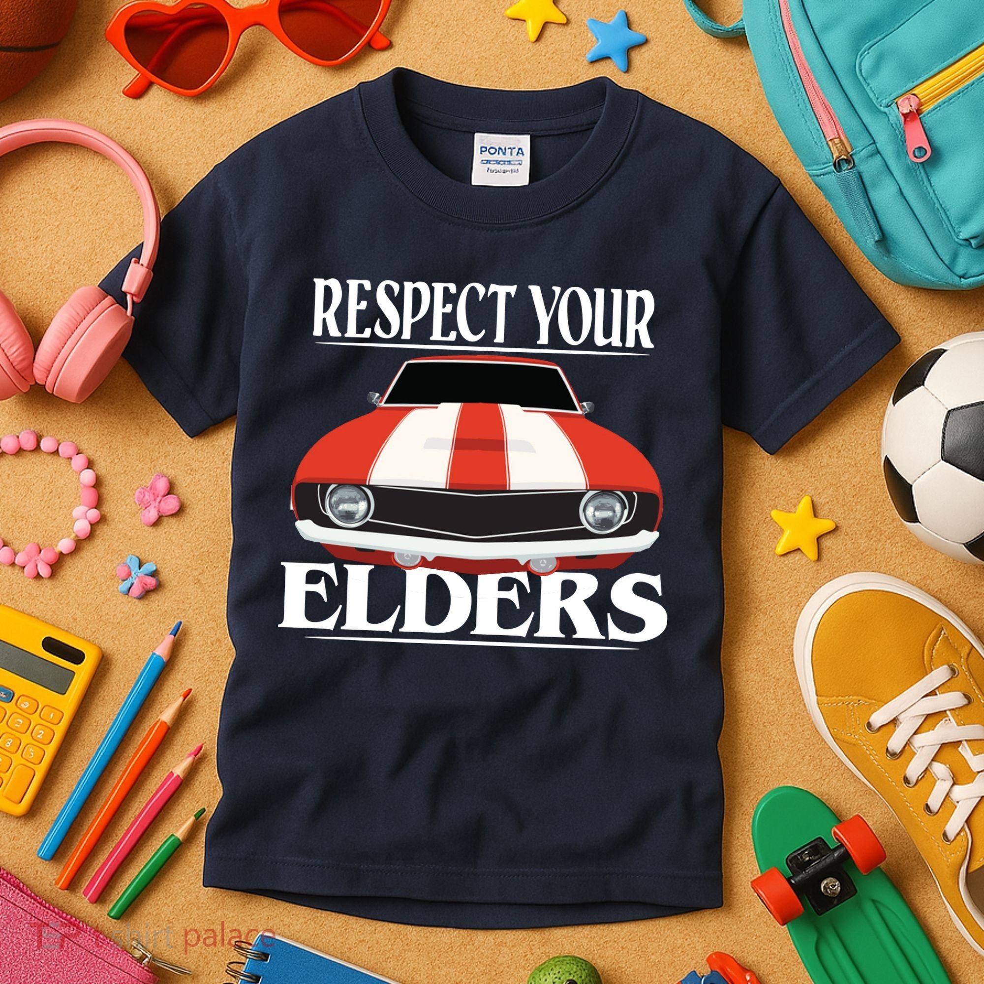 Respect Your Elders Classic Car Kids T-Shirt