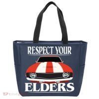 Respect Your Elders Classic Car Tote Bag thumb 0