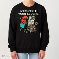 Respect Your Elders Retro Gaming Funny Gamer 80s Women's Sweatshirt thumb 0