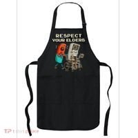 Respect Your Elders Retro Gaming Funny Gamer 80s Apron thumb 0
